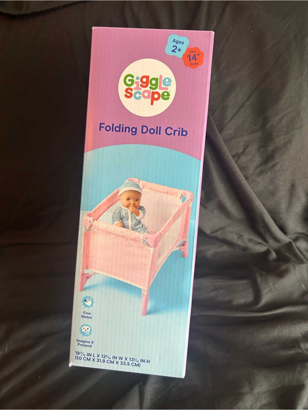 Target Pink Giggle Scape Folding Doll Crib